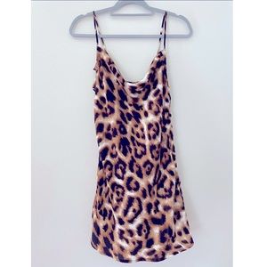 Leopard Print Slip Dress